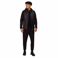 Regatta Mens Navigate Quilted Hybrid Jacket - XL, Black/New Royal