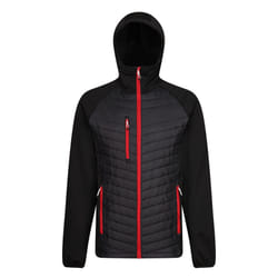 Regatta Mens Navigate Quilted Hybrid Jacket - 3XL, Black/Classic Red