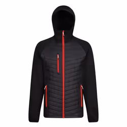 Regatta Mens Navigate Quilted Hybrid Jacket - XXL, Black/Classic Red