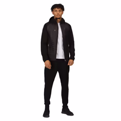 Regatta Mens Navigate Quilted Hybrid Jacket - 3XL, Black/Seal Grey