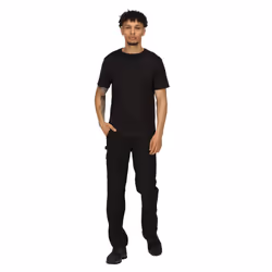 Regatta Mens Pro Reflective Moisture Wicking T-Shirt - XXL, Black