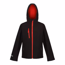 Regatta Childrens/Kids Ablaze 3 Layer Soft Shell Jacket - 5-6 Years, Black/Classic Red