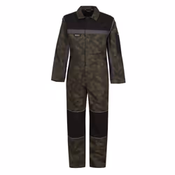 Regatta Childrens/Kids Camouflage Jumpsuit - 7-8 Years, Green/Black