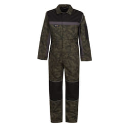 Regatta Childrens/Kids Camouflage Jumpsuit - 7-8 Years, Green/Black