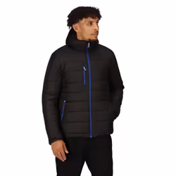 Regatta Mens Navigate Thermal Padded Jacket - XL, Black/New Royal