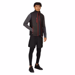 Regatta Mens Navigate Quilted Hybrid Gilet - 3XL, Black/Classic Red
