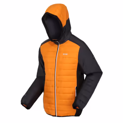 Regatta Mens Trutton II Baffled Padded Jacket - XL, Orange Pepper/Ash