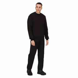 Regatta Mens Pro Crew Neck Sweatshirt - XS, Black