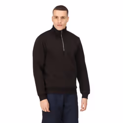 Regatta Mens Pro Quarter Zip Sweatshirt - S, Black