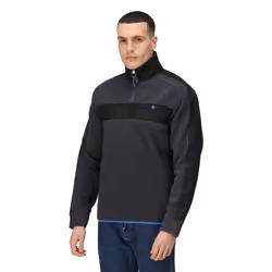Regatta Mens Vintage Fleece Top - 3XL, Seal Grey/Black