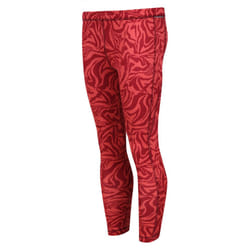 Regatta Childrens/Kids Barlia Zebra Print Winter Leggings - 5-6 Years, Mineral Red
