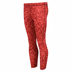 Regatta Childrens/Kids Barlia Zebra Print Winter Leggings - 11-12 Years, Mineral Red