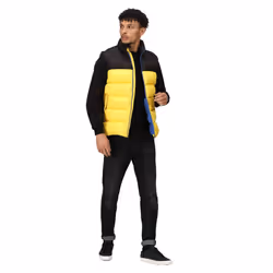 Regatta Mens Vintage Colour Block Gilet - S, Solar/Black