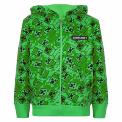 Minecraft Boys Creeper All-Over Print Hoodie - 11-12 Years, Green/Black