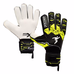 Precision Childrens/Kids Fusion X Goalkeeper Gloves - 2, White/Black/Neon Green