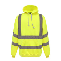 Yoko Mens Hi Vis Reflective Hoodie - L, Yellow