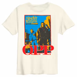 Amplified Mens OPP Naughty By Nature T-Shirt - XXL, Vintage White