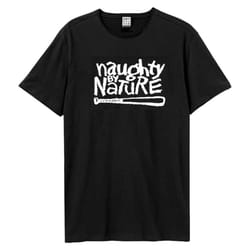 Amplified Unisex Adult Naughty By Nature Logo T-Shirt - L, Black