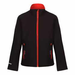 Regatta Childrens/Kids Ablaze 2 Layer Soft Shell Jacket - 11-12 Years, Black/Classic Red