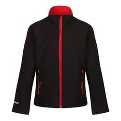 Regatta Childrens/Kids Ablaze 2 Layer Soft Shell Jacket - 11-12 Years, Black/Classic Red