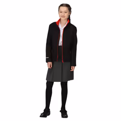 Regatta Childrens/Kids Ablaze 2 Layer Soft Shell Jacket - 11-12 Years, Black/Classic Red
