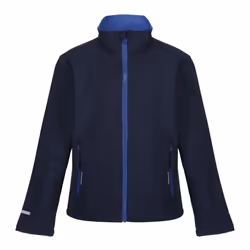 Regatta Childrens/Kids Ablaze 2 Layer Soft Shell Jacket - 3-4 Years, Navy/New Royal