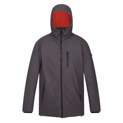 Regatta Mens Yewbank II Parka - L, Ash/Danger Red