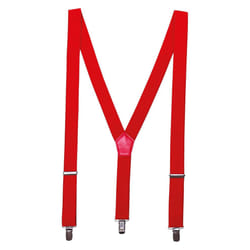 Premier Clip-On Trouser Braces - One Size, Red