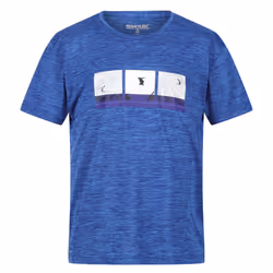 Regatta Childrens/Kids Findley Graphic Print Marl T-Shirt - 3-4 Years, Strong Blue