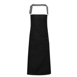 Premier District Bibbed Apron - One Size, Black Denim