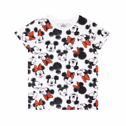 Disney Girls Mickey & Minnie Mouse All-Over Print T-Shirt