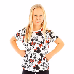 Disney Girls Mickey & Minnie Mouse All-Over Print T-Shirt
