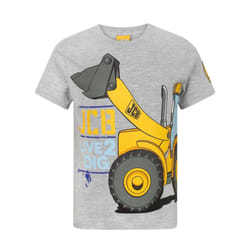 JCB Childrens/Kids Live 2 Dig T-Shirt - 5-6 Years, Grey/Yellow