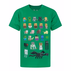 Minecraft Childrens/Kids Sprites T-Shirt - 13-14 Years, Green