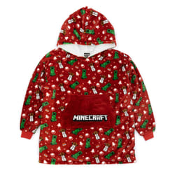 Minecraft Childrens/Kids Oversized Christmas Hoodie Blanket
