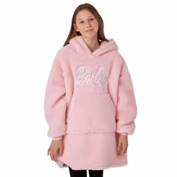 Barbie Girls Sherpa Hoodie Blanket - 9-13 Years, Pink
