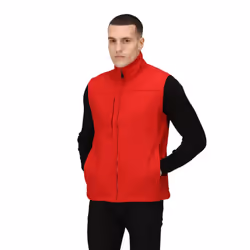 Regatta Mens Flux Softshell Body Warmer - XL, Classic Red/Seal Grey