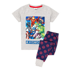 Marvel Avengers Boys Superhero Long Pyjama Set - 3-4 Years, Grey Marl