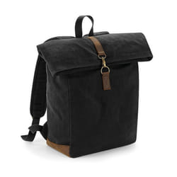Quadra Heritage Leather Accents Backpack - One Size, Black