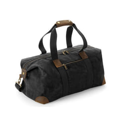 Quadra Heritage Leather Accents Holdall - One Size, Black