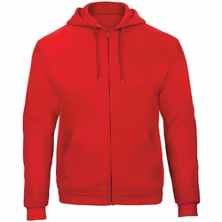 B&C Unisex Adult ID.205 50/50 Full Zip Hoodie - XXL, Red