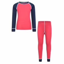 Mountain Warehouse Childrens/Kids Merino II Base Layer Set - 7-8 Years, Purple