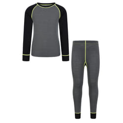 Mountain Warehouse Childrens/Kids Merino II Base Layer Set - 5-6 Years, Alloy