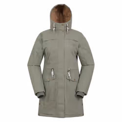 Mountain Warehouse Womens/Ladies Acorn Waterproof Borg Lined Padded Parka - 8 UK, Khaki Green
