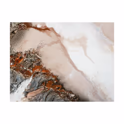 Petra Meikle De Vlas Mornington Blush Print - 40cm x 50cm, White/Cream/Orange