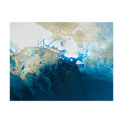 Petra Meikle De Vlas Ocean Deep Print - 40cm x 50cm, Blue/White/Cream
