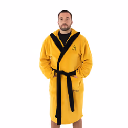 Star Trek Mens Logo Dressing Gown - XL, Yellow