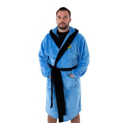 Star Trek Mens Logo Dressing Gown - L, Blue