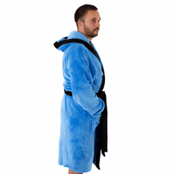 Star Trek Mens Logo Dressing Gown - L, Blue