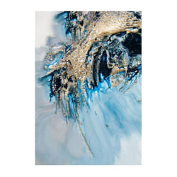 Petra Meikle De Vlas Earthly Motions Poster - 50cm x 40cm, Blue/Gold